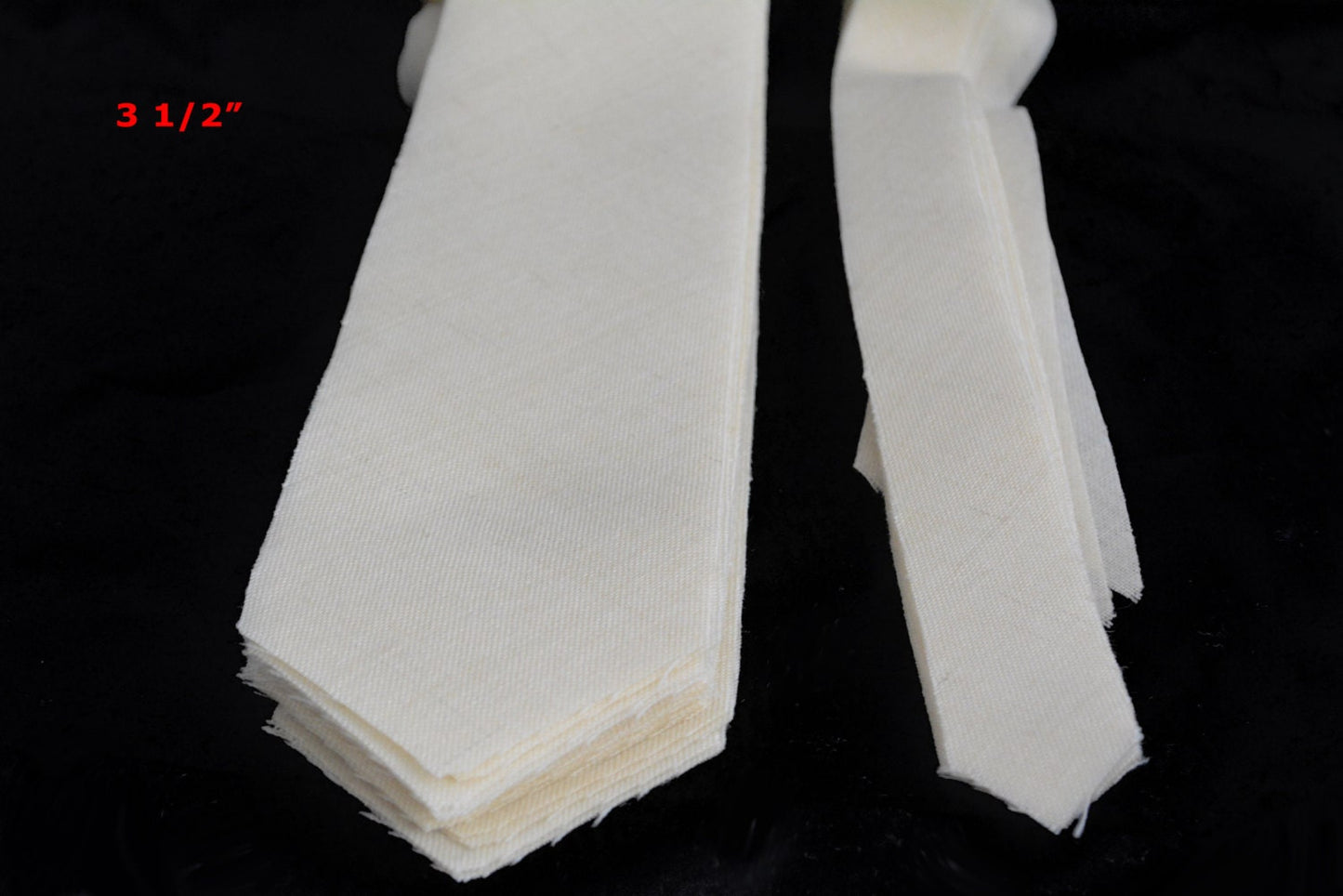 PRE-CUT 3 1/4" wide medium weight necktie interfacing / interlining, 100% wool W14/13-33TH AC Ter Kuile, finest available, Made Netherlands