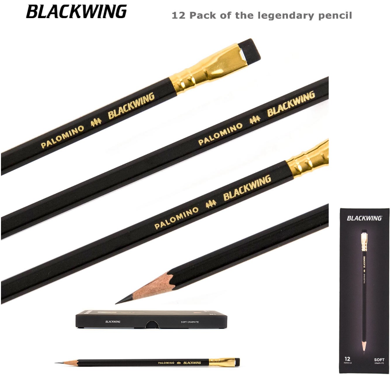 Palomino Blackwing Matte Pencils (SOFT - 12 Pack) - Made in Japan
