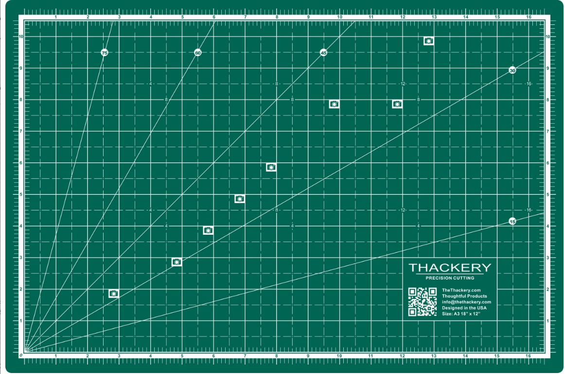 Size A3 - 12" x 18" Self-Healing CUTTING MAT - Reversible Inches and Centimeters - thoughtful design - 5 layer mat, finest available