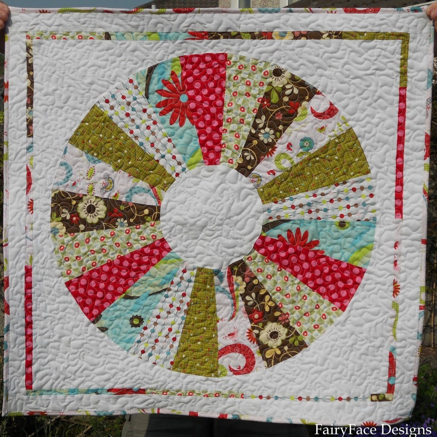 Dresden Plate Quilting Templates 16" Block, 1/4" Seam Allowance, 2 Pc set