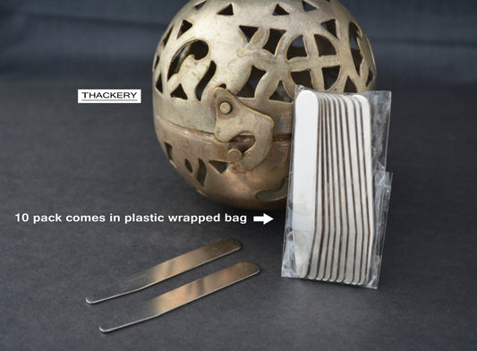 1 3/4" Stainless steel set of 5 COLLAR STAYS / TIPS (10 total) (1 3/4" = 45mm) long x 3/8" (9mm) wide