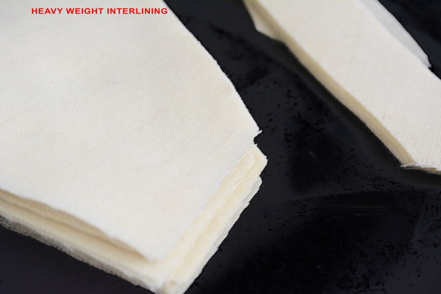 PRE-CUT 3 1/4" wide heavy weight necktie interfacing / interlining, wool + viscose AC Ter Kuile, finest available, Made Netherlands