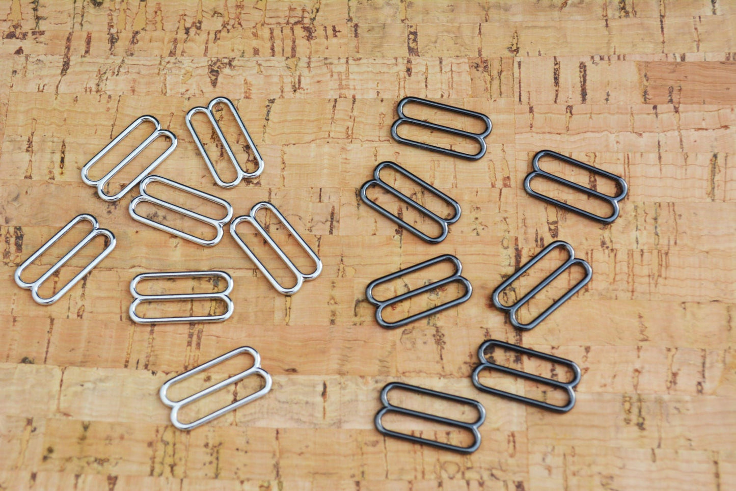 Lot of 20/50/100/200 3/4" SILVER or GUNMETAL metal bow tie hardware SLIDES - finest hardware available anywhere!