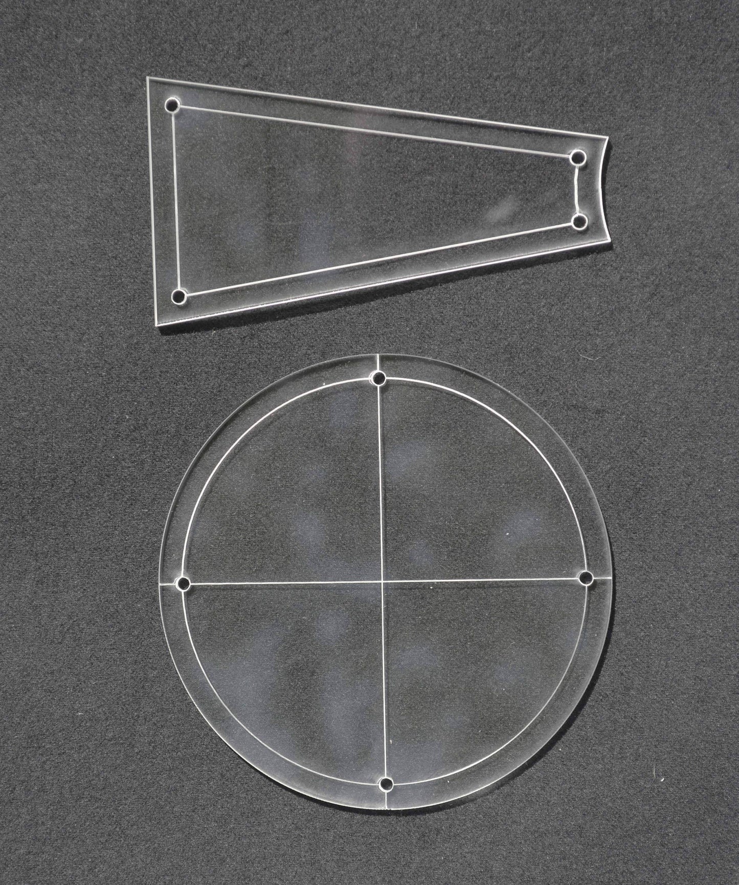 Dresden Plate Quilting Templates 16" Block, 1/4" Seam Allowance, 2 Pc set