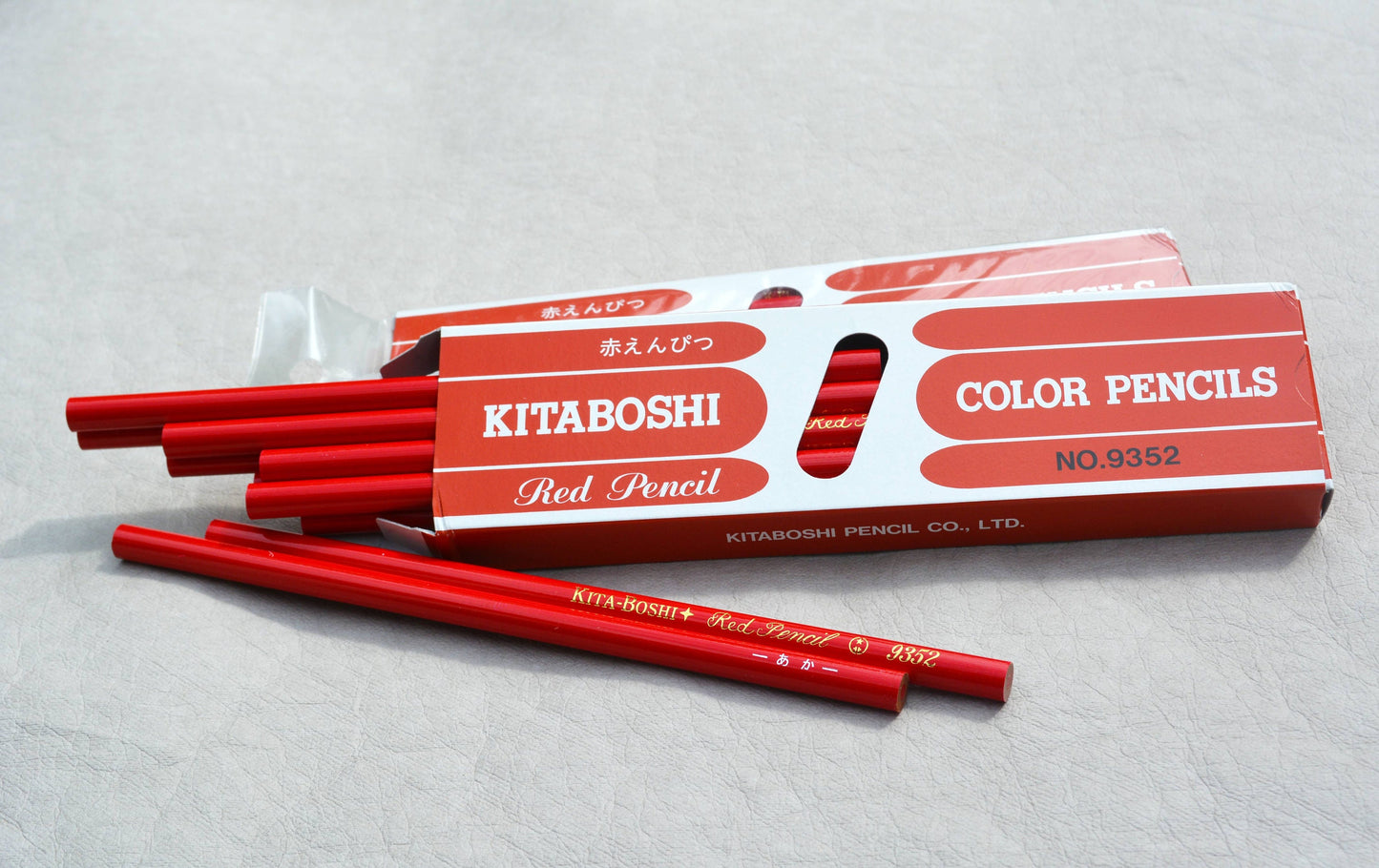 KITABOSHI 9352 Red Marking Pencils - 12 pack - Made in Japan