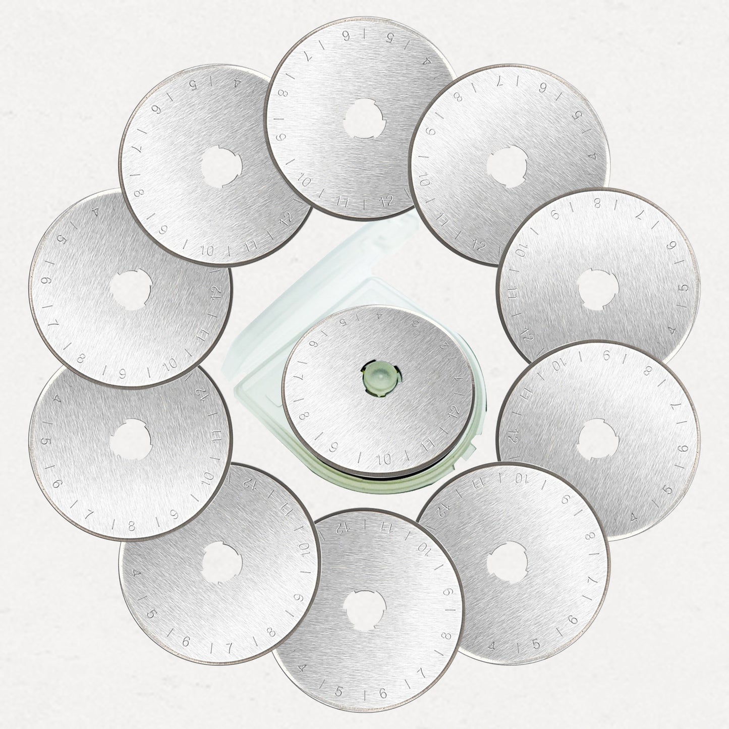 10pk 45mm Rotary Blades for OLFA / Fiskars / True Cut brand cutters - US SELLER