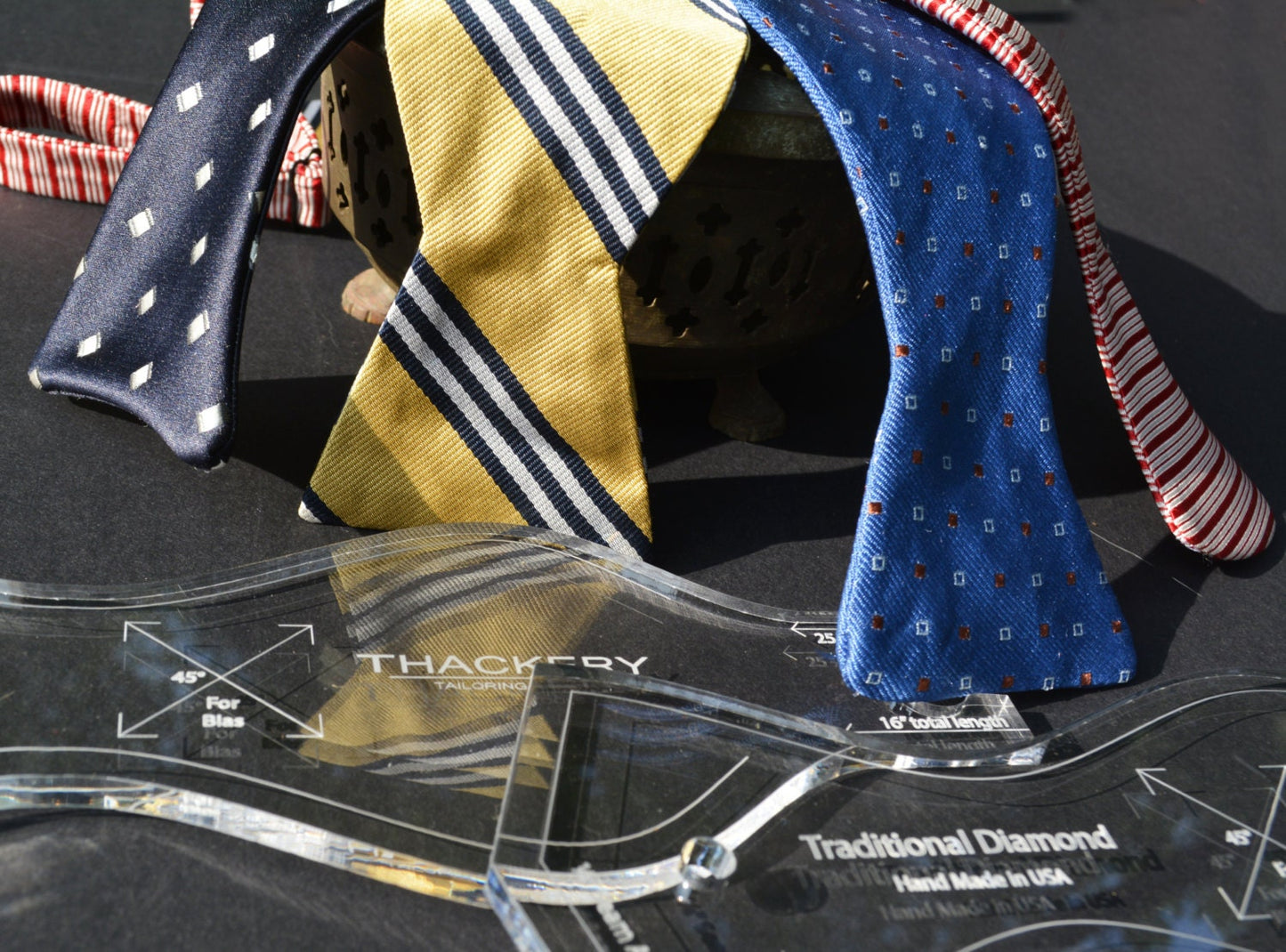 Acrylic BOW TIE PATTERNS, 1/4" Thick , 14 Patterns to choose from + 2 Extensions - Superb Quality, no finer set available in the world