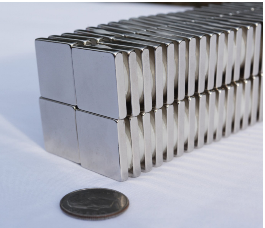 SQUARE MAGNETS 3/4" x 3/4 x 1/8 10/25/50/100 STRONGEST N52 Rare E Neodymium (Bin 58)