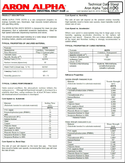 Aron Alpha 203TX Industrial Strength Cyanoacrylate Adhesive for Crafting and Magnets - .7 oz bottle - made in JAPAN