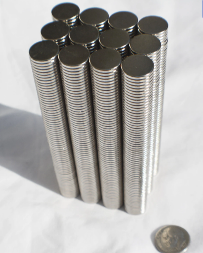 50 / 100 / 250 pcs 10mm X 1.5mm (3/8") DISK MAGNETS craft / refrigerator / project - STRONG! great quality - Neodymium - rare Earth Bin 24