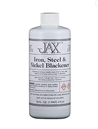 Jax Iron Steel & Nickel Blackener - Metal Finishing Solution - Antique Finish Without Heat or Electricity