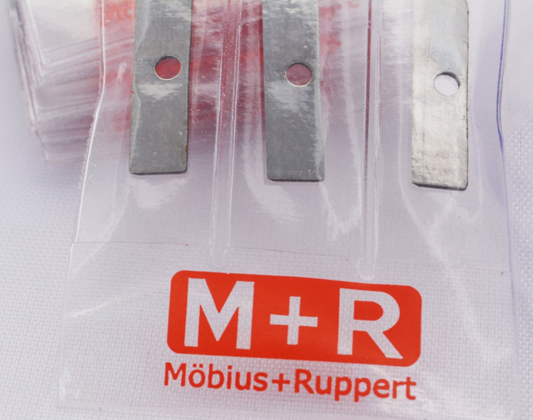 Mobius + Ruppert (M+R) Sharpener Replacement Blades for POLLEX & CASTOR sharpeners - 3 pack - Made in Germany - finest in the world!