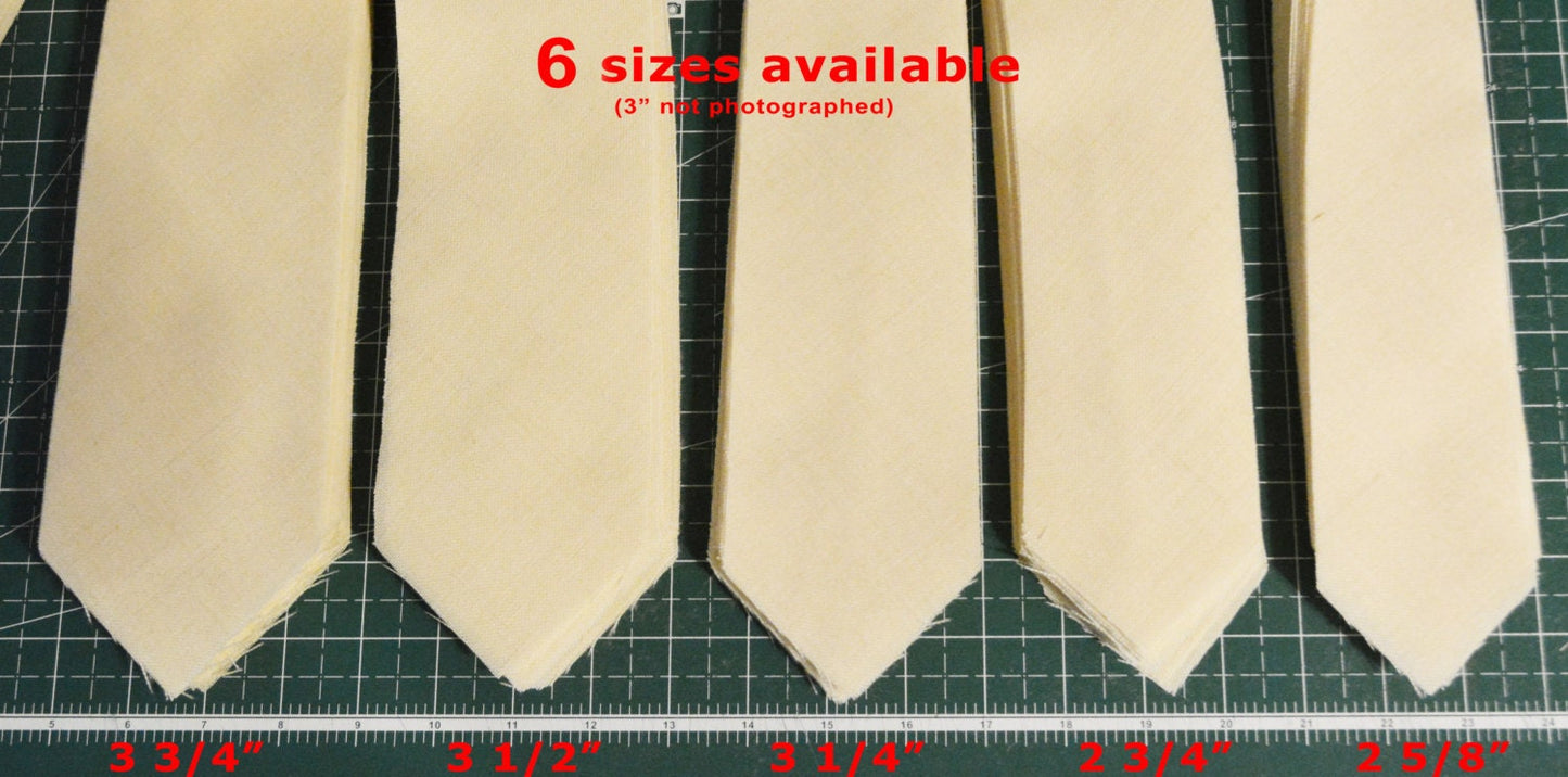 PRE-CUT 3" wide heavy weight necktie interfacing / interlining, wool + viscose AC Ter Kuile, finest available, Made Netherlands