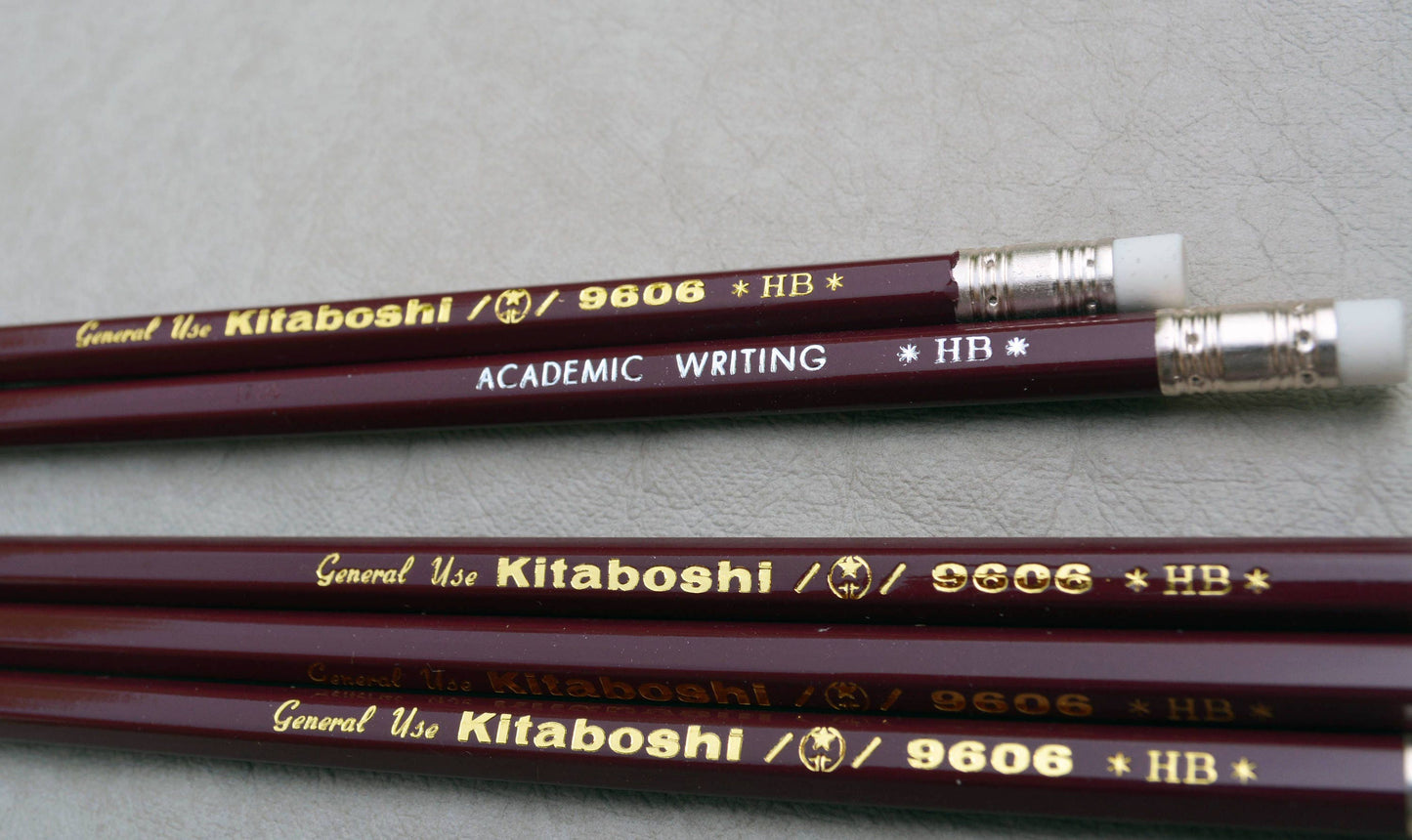 KITABOSHI 9606 "Academic Writing" Pencil - HB - Made in Japan