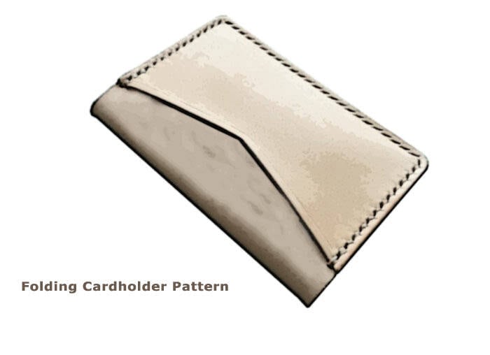 3 to 4 Layer FOLDING CARDHOLDER WALLET Pattern -- Superb Quality, no finer patterns available anywhere in the world (finished 2 3/4" x 4")