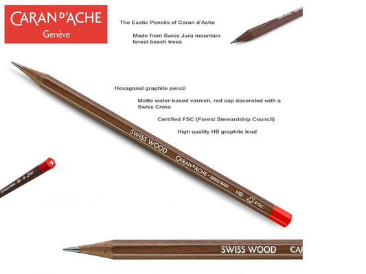 Caran d’Ache - SWISS WOOD Graphite Pencils HB - Made in Switzerland