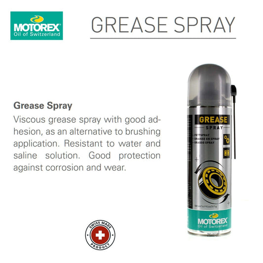 Motorex Grease Spray 500ml - Made in Switzerland - sprays in a grease form, amazing!