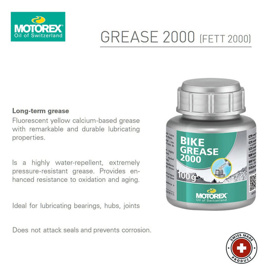 Motorex Bike Grease 2000 - 100g bottle - Made in Switzerland - The perfect general purpose grease
