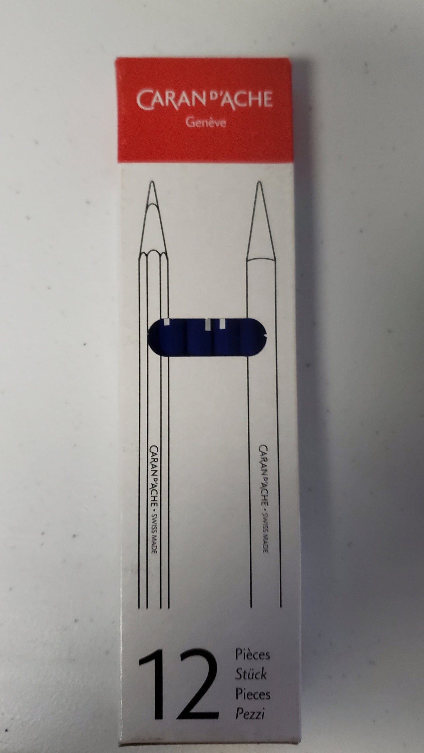 Caran d'Ache Edelweiss F Writing Pencil - Made in Switzerland - 12 pack