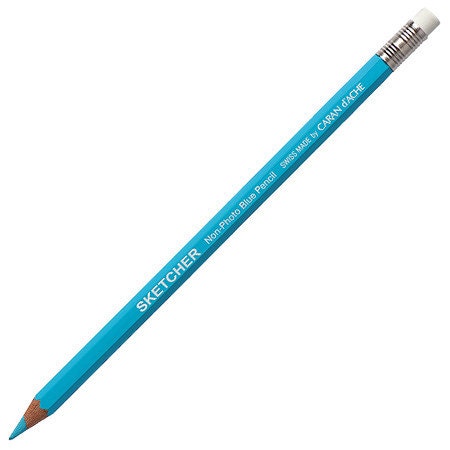 2-pack of Caran d'Ache SKETCHER non-photo blue pencils (903.302) - Made in Switzerland - finest in the world!