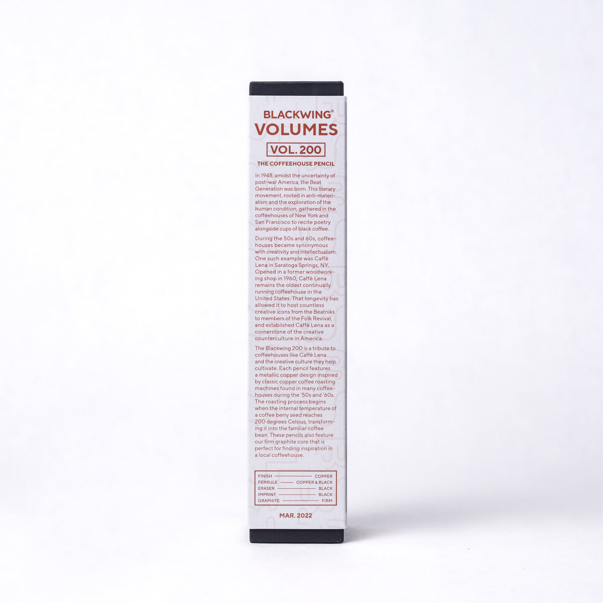 Blackwing Volume 200 - A Tribute to Coffeehouses like Caffè Lena - (12 Pack) - Made in Japan